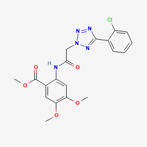 molecular formula C19H18ClN5O5 B3746922 methyl 2-({[5-(2-chlorophenyl)-2H-tetrazol-2-yl]acetyl}amino)-4,5-dimethoxybenzoate 