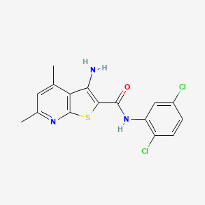 molecular formula C16H13Cl2N3OS B3746950 3-amino-N-(2,5-dichlorophenyl)-4,6-dimethylthieno[2,3-b]pyridine-2-carboxamide 