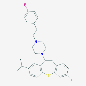 molecular formula C29H32F2N2S B374696 1-(3-Fluoro-8-isopropyl-10,11-dihydrodibenzo[b,f]thiepin-10-yl)-4-[2-(4-fluorophenyl)ethyl]piperazine 