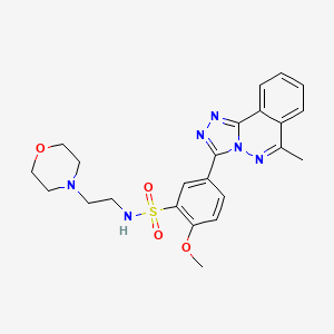 molecular formula C23H26N6O4S B3746968 2-methoxy-5-(6-methyl[1,2,4]triazolo[3,4-a]phthalazin-3-yl)-N-[2-(4-morpholinyl)ethyl]benzenesulfonamide 