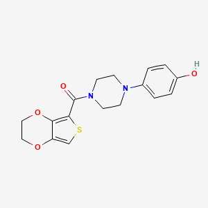 molecular formula C17H18N2O4S B3746976 4-[4-(2,3-dihydrothieno[3,4-b][1,4]dioxin-5-ylcarbonyl)piperazin-1-yl]phenol 