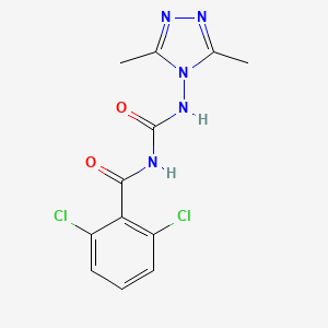 molecular formula C12H11Cl2N5O2 B3746983 2,6-dichloro-N-{[(3,5-dimethyl-4H-1,2,4-triazol-4-yl)amino]carbonyl}benzamide 