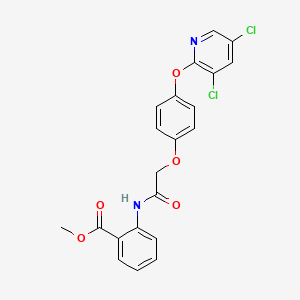 molecular formula C21H16Cl2N2O5 B3746986 methyl 2-[({4-[(3,5-dichloropyridin-2-yl)oxy]phenoxy}acetyl)amino]benzoate 
