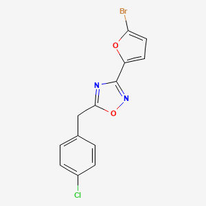 molecular formula C13H8BrClN2O2 B3747025 3-(5-bromo-2-furyl)-5-(4-chlorobenzyl)-1,2,4-oxadiazole 