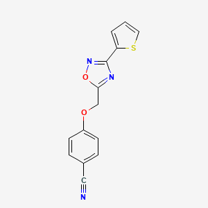 molecular formula C14H9N3O2S B3747029 4-{[3-(2-thienyl)-1,2,4-oxadiazol-5-yl]methoxy}benzonitrile 