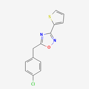 molecular formula C13H9ClN2OS B3747032 5-(4-chlorobenzyl)-3-(2-thienyl)-1,2,4-oxadiazole 