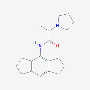 molecular formula C19H26N2O B374704 N-(1,2,3,5,6,7-hexahydro-s-indacen-4-yl)-2-pyrrolidin-1-ylpropanamide 