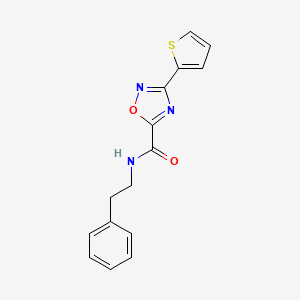 molecular formula C15H13N3O2S B3747047 N-(2-phenylethyl)-3-(2-thienyl)-1,2,4-oxadiazole-5-carboxamide 