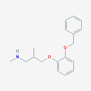 molecular formula C18H23NO2 B374705 N,2-dimethyl-3-(2-phenylmethoxyphenoxy)propan-1-amine CAS No. 79306-72-2