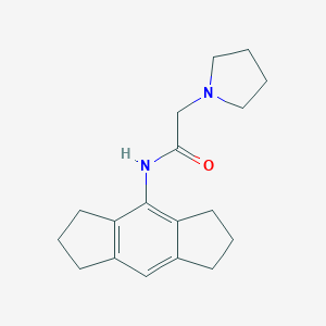 molecular formula C18H24N2O B374706 N-(1,2,3,5,6,7-hexahydro-s-indacen-4-yl)-2-(1-pyrrolidinyl)acetamide 