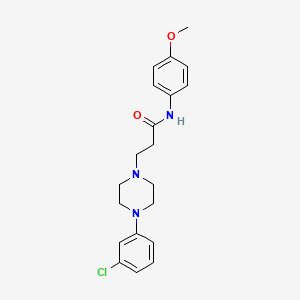 molecular formula C20H24ClN3O2 B3747070 3-[4-(3-chlorophenyl)piperazin-1-yl]-N-(4-methoxyphenyl)propanamide 
