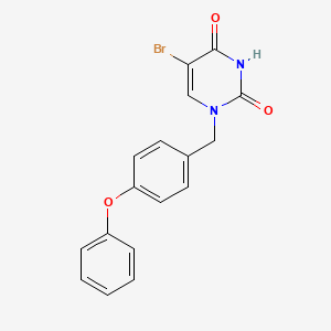 molecular formula C17H13BrN2O3 B3747077 5-bromo-1-(4-phenoxybenzyl)pyrimidine-2,4(1H,3H)-dione 