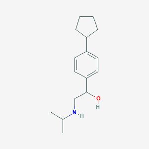 molecular formula C16H25NO B374709 1-(4-Cyclopentylphenyl)-2-(propan-2-ylamino)ethanol 