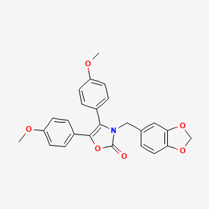 molecular formula C25H21NO6 B3747127 3-(1,3-benzodioxol-5-ylmethyl)-4,5-bis(4-methoxyphenyl)-1,3-oxazol-2(3H)-one 
