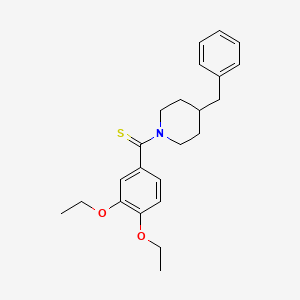 molecular formula C23H29NO2S B3747133 4-benzyl-1-[(3,4-diethoxyphenyl)carbonothioyl]piperidine 