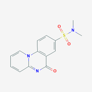molecular formula C14H13N3O3S B3747142 N,N-dimethyl-6-oxo-6H-pyrido[1,2-a]quinazoline-8-sulfonamide 