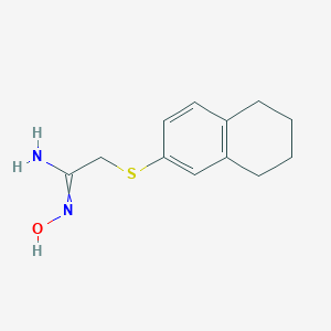 molecular formula C12H16N2OS B374715 N'-hydroxy-2-(5,6,7,8-tetrahydronaphthalen-2-ylsulfanyl)ethanimidamide 