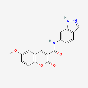 molecular formula C18H13N3O4 B3747168 N-1H-indazol-6-yl-6-methoxy-2-oxo-2H-chromene-3-carboxamide 