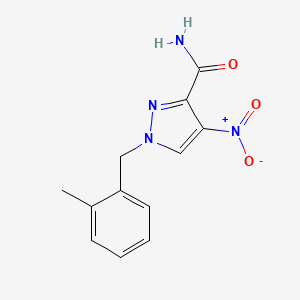 molecular formula C12H12N4O3 B3747172 1-(2-methylbenzyl)-4-nitro-1H-pyrazole-3-carboxamide 