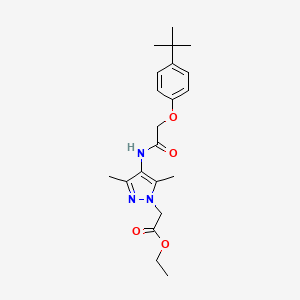 molecular formula C21H29N3O4 B3747216 ethyl (4-{[(4-tert-butylphenoxy)acetyl]amino}-3,5-dimethyl-1H-pyrazol-1-yl)acetate 