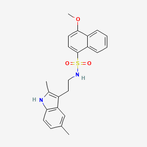 molecular formula C23H24N2O3S B3747231 N-[2-(2,5-dimethyl-1H-indol-3-yl)ethyl]-4-methoxynaphthalene-1-sulfonamide 