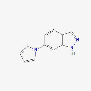 molecular formula C11H9N3 B3747232 6-(1H-吡咯-1-基)-1H-吲唑 