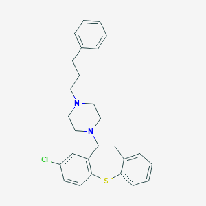 molecular formula C27H29ClN2S B374726 1-(8-Chloro-10,11-dihydrodibenzo[b,f]thiepin-10-yl)-4-(3-phenylpropyl)piperazine 