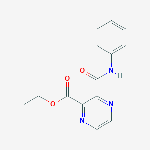molecular formula C14H13N3O3 B3747279 ethyl 3-(anilinocarbonyl)pyrazine-2-carboxylate 