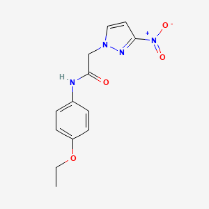 molecular formula C13H14N4O4 B3747283 N-(4-ethoxyphenyl)-2-(3-nitro-1H-pyrazol-1-yl)acetamide 