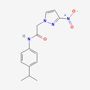 molecular formula C14H16N4O3 B3747294 N-(4-isopropylphenyl)-2-(3-nitro-1H-pyrazol-1-yl)acetamide 