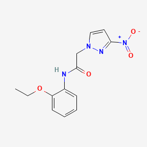 molecular formula C13H14N4O4 B3747295 N-(2-ethoxyphenyl)-2-(3-nitro-1H-pyrazol-1-yl)acetamide 