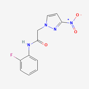 molecular formula C11H9FN4O3 B3747310 N-(2-fluorophenyl)-2-(3-nitro-1H-pyrazol-1-yl)acetamide 