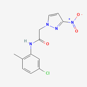 molecular formula C12H11ClN4O3 B3747328 N-(5-chloro-2-methylphenyl)-2-(3-nitro-1H-pyrazol-1-yl)acetamide 