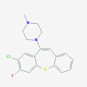 molecular formula C19H18ClFN2S B374735 1-(8-Chloro-7-fluorodibenzo[b,f]thiepin-10-yl)-4-methylpiperazine 
