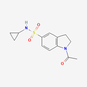 molecular formula C13H16N2O3S B3747354 1-acetyl-N-cyclopropyl-5-indolinesulfonamide 