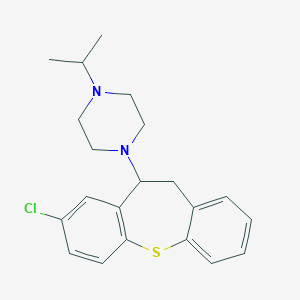 molecular formula C21H25ClN2S B374737 1-(3-Chloro-5,6-dihydrobenzo[b][1]benzothiepin-5-yl)-4-propan-2-ylpiperazine 