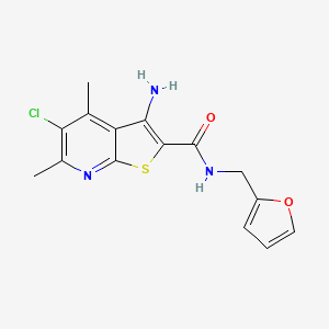 molecular formula C15H14ClN3O2S B3747373 3-amino-5-chloro-N-(2-furylmethyl)-4,6-dimethylthieno[2,3-b]pyridine-2-carboxamide 