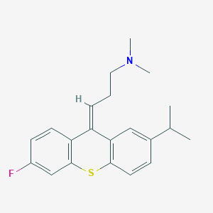 molecular formula C21H24FNS B374742 N-[3-(6-fluoro-2-isopropyl-9H-thioxanthen-9-ylidene)propyl]-N,N-dimethylamine 