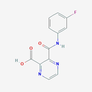 molecular formula C12H8FN3O3 B3747433 3-{[(3-fluorophenyl)amino]carbonyl}pyrazine-2-carboxylic acid 