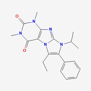 molecular formula C20H23N5O2 B3747440 6-ethyl-8-isopropyl-1,3-dimethyl-7-phenyl-1H-imidazo[2,1-f]purine-2,4(3H,8H)-dione 