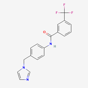 molecular formula C18H14F3N3O B3747447 N-[4-(1H-imidazol-1-ylmethyl)phenyl]-3-(trifluoromethyl)benzamide 