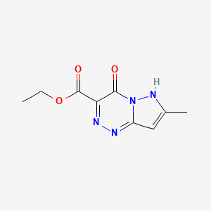 molecular formula C9H10N4O3 B3747453 ethyl 7-methyl-4-oxo-1,4-dihydropyrazolo[5,1-c][1,2,4]triazine-3-carboxylate 