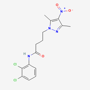 molecular formula C15H16Cl2N4O3 B3747462 N-(2,3-dichlorophenyl)-4-(3,5-dimethyl-4-nitro-1H-pyrazol-1-yl)butanamide 