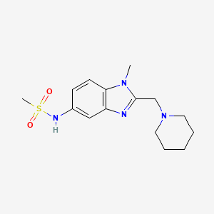 molecular formula C15H22N4O2S B3747479 N-[1-methyl-2-(1-piperidinylmethyl)-1H-benzimidazol-5-yl]methanesulfonamide 