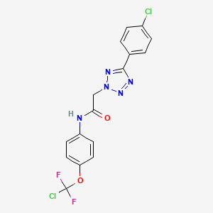 molecular formula C16H11Cl2F2N5O2 B3747483 N-{4-[chloro(difluoro)methoxy]phenyl}-2-[5-(4-chlorophenyl)-2H-tetrazol-2-yl]acetamide 