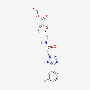 ethyl 5-[({[5-(3-methylphenyl)-2H-tetrazol-2-yl]acetyl}amino)methyl]-2-furoate