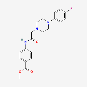 molecular formula C20H22FN3O3 B3747516 methyl 4-({[4-(4-fluorophenyl)-1-piperazinyl]acetyl}amino)benzoate 