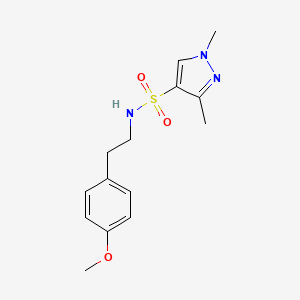 molecular formula C14H19N3O3S B3747526 N-[2-(4-methoxyphenyl)ethyl]-1,3-dimethyl-1H-pyrazole-4-sulfonamide 