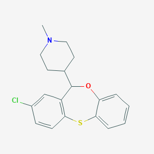molecular formula C19H20ClNOS B374753 4-(2-chloro-11H-dibenzo[b,e][1,4]oxathiepin-11-yl)-1-methylpiperidine 
