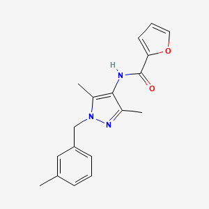 molecular formula C18H19N3O2 B3747539 N-[3,5-dimethyl-1-(3-methylbenzyl)-1H-pyrazol-4-yl]-2-furamide 